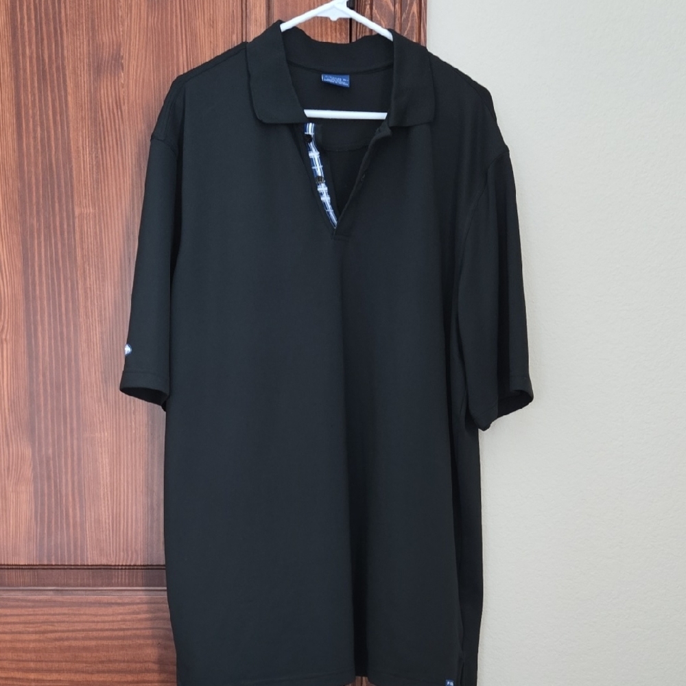 Fidra Elegant Black Polo Shirt Size XL
